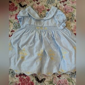 Baby Girl Blue Blouse And Bloomers